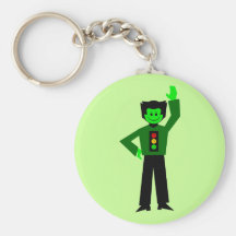 Gordy "Go For It" Greenfalloon Sans Label Key Chains