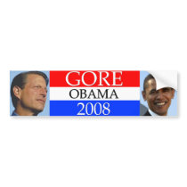 GORE Obama 2008 bumper stickers