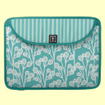 Gorgeous Abstract Floral and Stripe Laptop Bag macbook sleeves