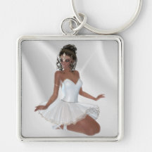 Gorgeous African American Ballerina Key Chains