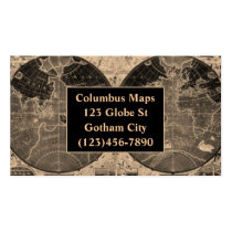 Gorgeous Antique Map Profile Cards business cards