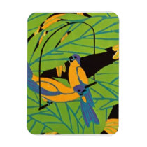 Gorgeous Art Deco Abstract Floral, Nature Rectangular Magnet