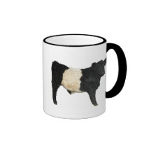 Gorgeous Belted Galloway Steer Cutout Mug
