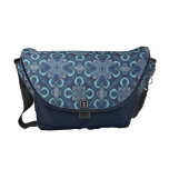 Gorgeous Blue Floral Abstract Messenger Bag