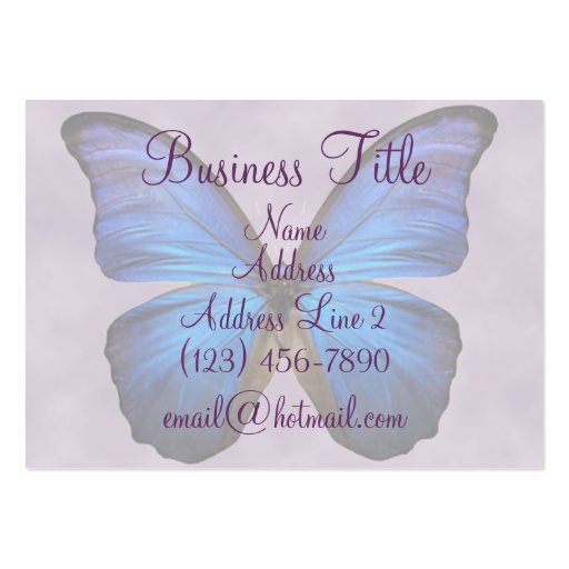 Gorgeous Blue Morpho Butterfly Business Cards (front side)