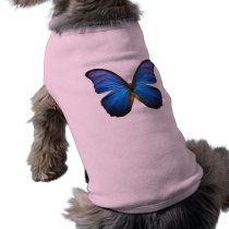 Gorgeous Blue Morpho Butterfly Dog T-shirt