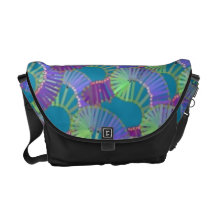 Gorgeous Blue, Purple and Green Abstract Bag Messenger Bag