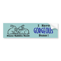 Gorgeous Buns! bumper stickers by Renn_Fare Gorgeous Buns! bumper stickers