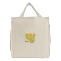 Gorgeous Daffodil Customizable Embroidered Tote embroidered bags by floraltees Gorgeous Daffodil Customizable Embroidered Tote embroidered bags