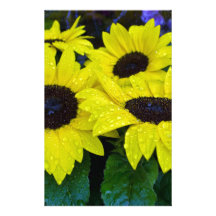 GORGEOUS GARDEN SUNFLOWERS CUSTOMIZED STATIONERY