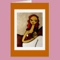 Gorgeous Girls-my violin (C15) cards by pocketsfulloflove Gorgeous Girls-my violin (C15) cards