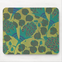 Gorgeous Greens Art Deco Floral Mousepad