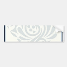Gorgeous Grey floral heart Bumper Stickers