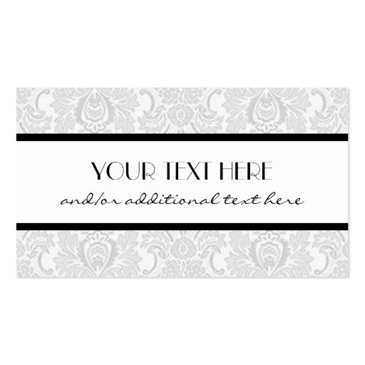 Gorgeous in Gray Business Card Template (front side)
