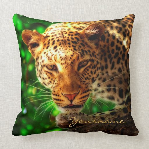 Gorgeous Leopard Big Cat Portrait Wild Animal Face Pillow Zazzle