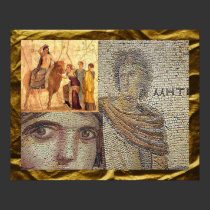 Gorgeous mosaic and freco canvas print by Atelier_Yoyita Gorgeous mosaic and freco canvas print