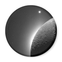 Gorgeous NASA image, the Moon lit by Earth-shine magnets by harlowandcompany Gorgeous NASA image, the Moon lit by Earth-shine magnets