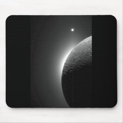 Gorgeous NASA image, the Moon lit by Earth-shine Mouse Mats by harlowandcompany