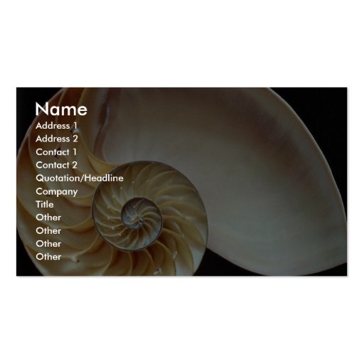 Gorgeous Nautilus shell Business Cards