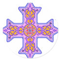 Gorgeous Pastel Coptic Cross stickers