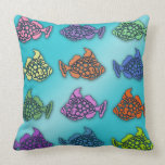 Gorgeous Pastel Fish Design Pillow pillows