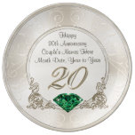 Gorgeous Personalized 20th Anniversary Gifts Plate