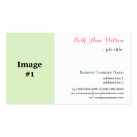 Gorgeous pink rose flower professional photo business card template