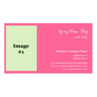 Gorgeous pink rose flower professional photo business card templates