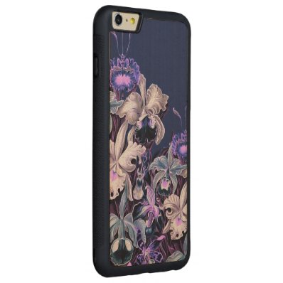 Gorgeous Purple Blue Vintage Flowers Carved® Maple iPhone 6 Plus Bumper