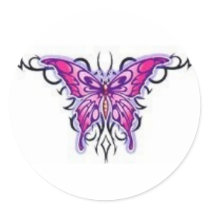 gorgeous purple butterfly tribal stickers by Ceyzpurplestang gorgeous purple butterfly tribal stickers