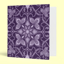 Gorgeous Purple Vintage Floral Ornament Binder binders