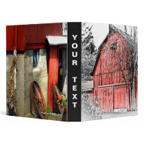 Gorgeous Red Barn Vinyl Binder
