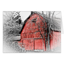 Gorgeous Red Barn Card
