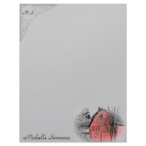 Gorgeous Red Barn Letterhead Template