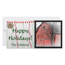 Gorgeous Red Barn Photo Card