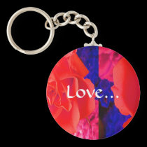 Gorgeous Red Red Rose III keychains
