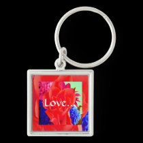 Gorgeous Red Red Rose IX keychains