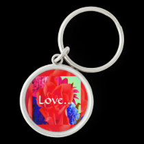Gorgeous Red Red Rose V keychains