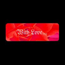 Gorgeous Red Red Rose X labels