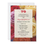 Gorgeous Roses 70th Birthday Party Invitation