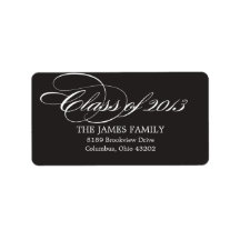 Gorgeous Script Graduation Address Labels