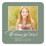 Gorgeous Script Graduation Favor Tag Stickers stickers