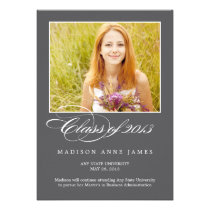 Gorgeous Script Graduation Invitation Announcement