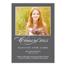 Gorgeous Script Graduation Invitation Announcement