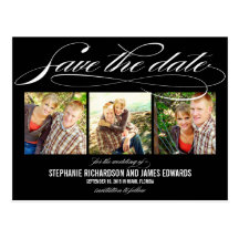 Gorgeous Script Save The Date Card Post Cards