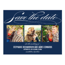 Gorgeous Script Save The Date Card Postcard