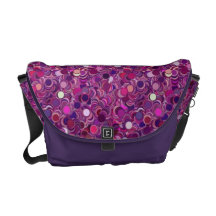 Gorgeous Shades of Purple Circles Messenger Bag