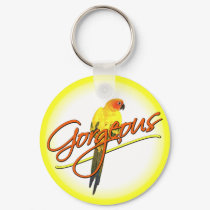 Gorgeous Sun Conure Keychain