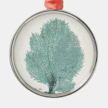 Gorgeous Turquoise/Aqua Pacific Sea Fan Christmas Tree Ornaments