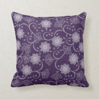 Gorgeous Vintage Purple and Lavender Floral Pillows